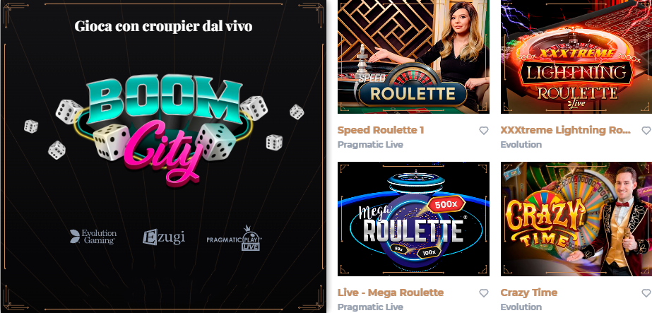 casinò dal vivo a Windetta